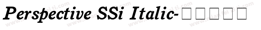 Perspective SSi Italic字体转换